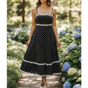 56. NWT Black Polka Dot Dress